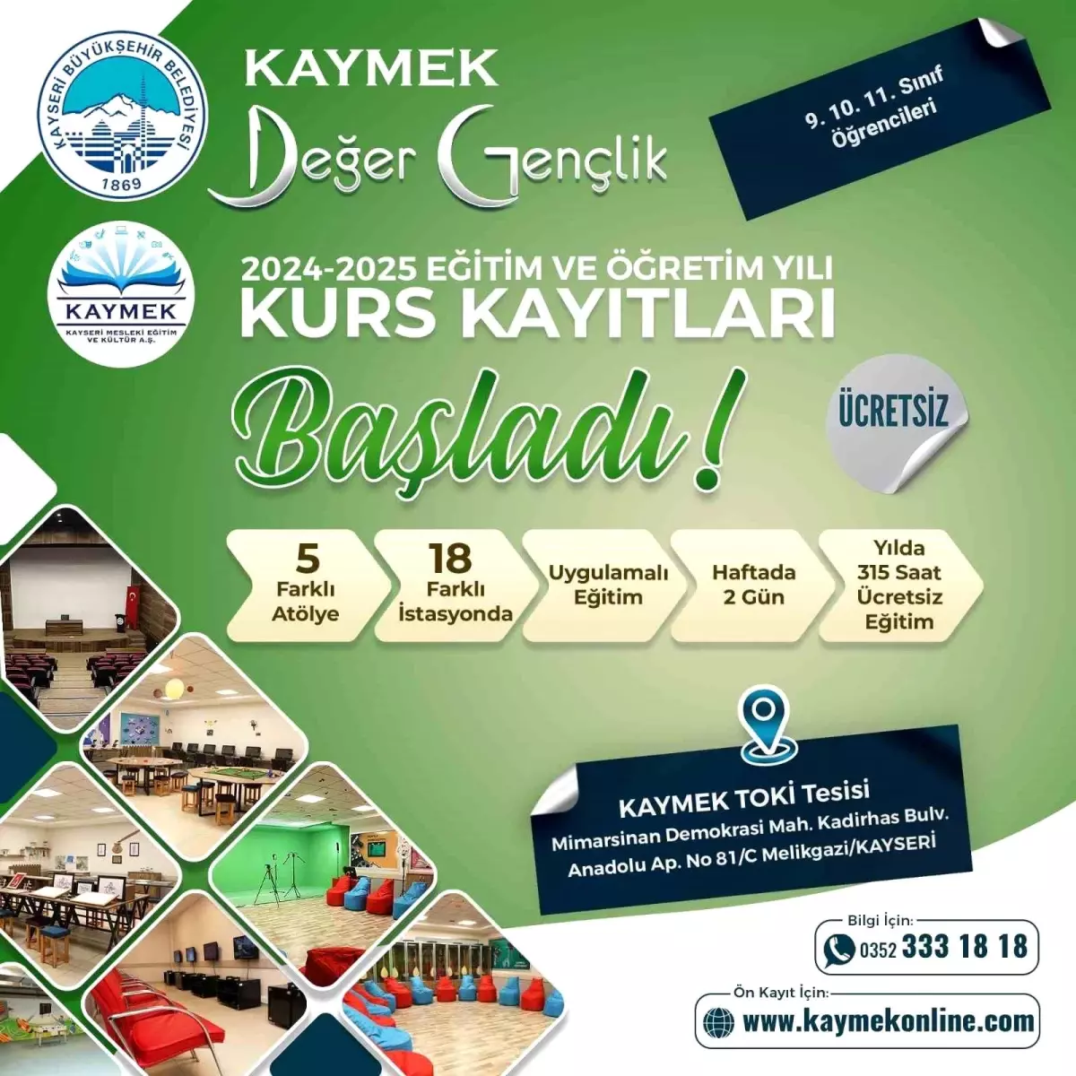 KAYMEK’ten 2024-2025 Eğitim Yılı İçin Kurs Kayıtları Başladı