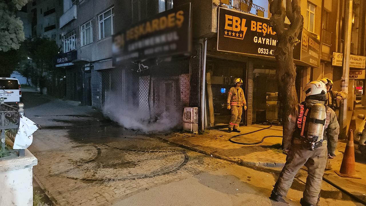 İstanbul’da doğal gaz kutusunda çıkan yangın iş yerine sıçradı
